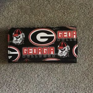 UGA  Bulldogs tri-fold women’s wallet with cr card slots and checkbook holder.